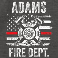 Adams Massachusetts Fire Department Thin Red Line Fireman Vector Backpack