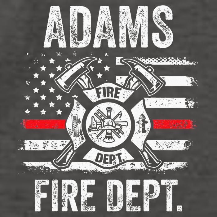 Adams Massachusetts Fire Department Thin Red Line Fireman Vector Backpack