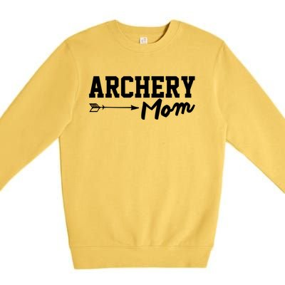 Archery Mom Funny Bow Hunting Archery Mothers Day Funny Gift Premium Crewneck Sweatshirt