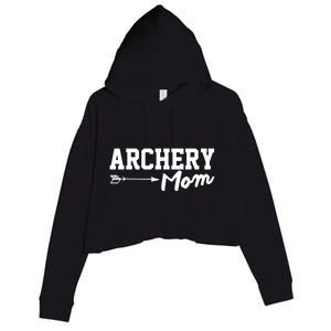 Archery Mom Funny Bow Hunting Archery Mothers Day Funny Gift Crop Fleece Hoodie