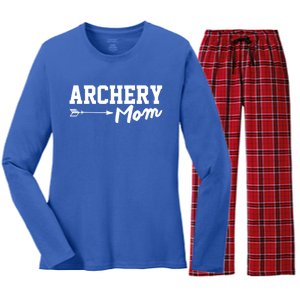 Archery Mom Funny Bow Hunting Archery Mothers Day Funny Gift Women's Long Sleeve Flannel Pajama Set 