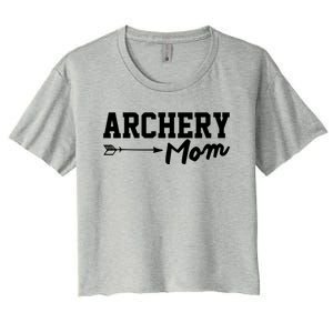 Archery Mom Funny Bow Hunting Archery Mothers Day Funny Gift Women's Crop Top Tee