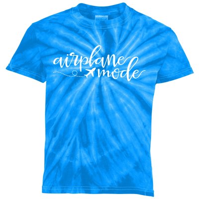 Airplane Mode Funny Vacation Travel Adventure Matching Gift Kids Tie-Dye T-Shirt