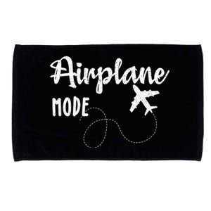 Airplane Mode Funny World Traveler Hiking Camping Holiday Meaningful Gift Microfiber Hand Towel