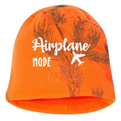 Airplane Mode Funny World Traveler Hiking Camping Holiday Meaningful Gift Kati - Camo Knit Beanie