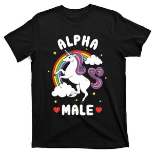 Alpha Male Funny Meme Unicornjoke Prank Fathers Day T-Shirt