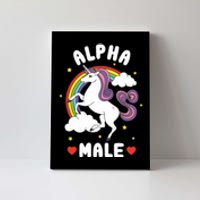 Alpha Male Funny Meme Unicornjoke Prank Fathers Day Canvas