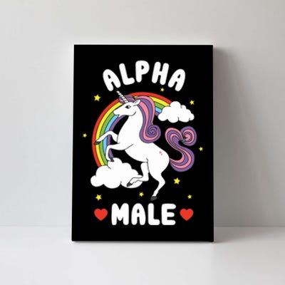 Alpha Male Funny Meme Unicornjoke Prank Fathers Day Canvas