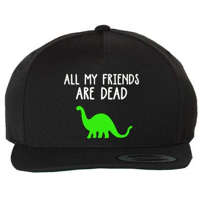 All My Friends Are Dead Dinosaur Wool Snapback Cap