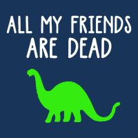 All My Friends Are Dead Dinosaur 7 Panel Mesh Trucker Snapback Hat