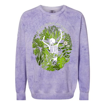 All My Friends Are Plants Colorblast Crewneck Sweatshirt