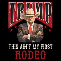 AinT My First Rodeo Donald Trump Western Cowboy Drawstring Bag