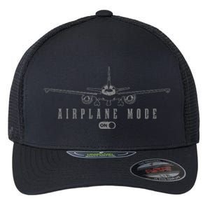 Airplane Mode Funny Pilot Aviation Flexfit Unipanel Trucker Cap