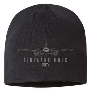 Airplane Mode Funny Pilot Aviation Sustainable Beanie