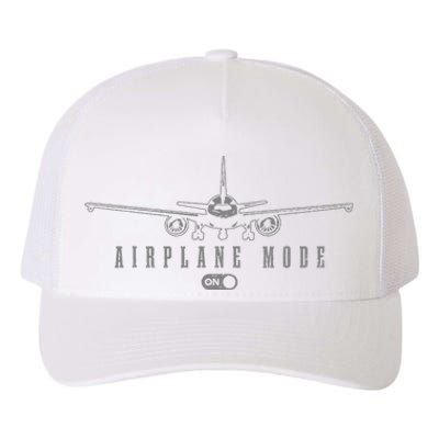 Airplane Mode Funny Pilot Aviation Yupoong Adult 5-Panel Trucker Hat