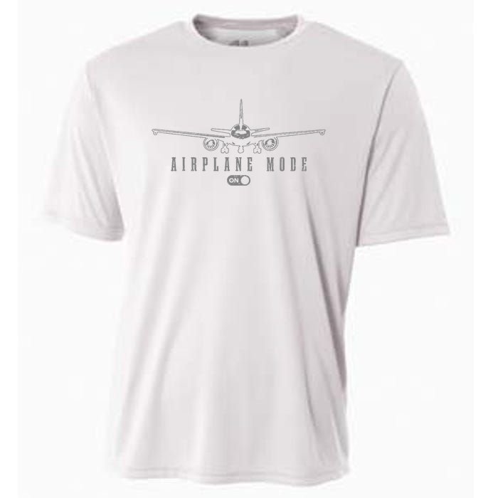 Airplane Mode Funny Pilot Aviation Cooling Performance Crew T-Shirt