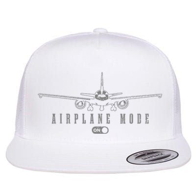 Airplane Mode Funny Pilot Aviation Flat Bill Trucker Hat