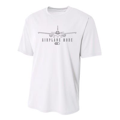 Airplane Mode Funny Pilot Aviation Performance Sprint T-Shirt