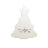 Airplane Mode Funny Pilot Aviation Ceramic Tree Ornament