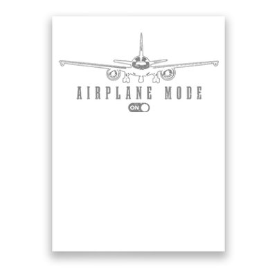 Airplane Mode Funny Pilot Aviation Poster