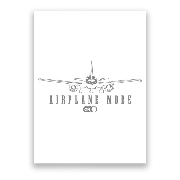 Airplane Mode Funny Pilot Aviation Poster