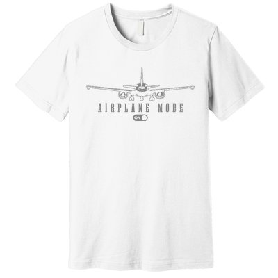 Airplane Mode Funny Pilot Aviation Premium T-Shirt