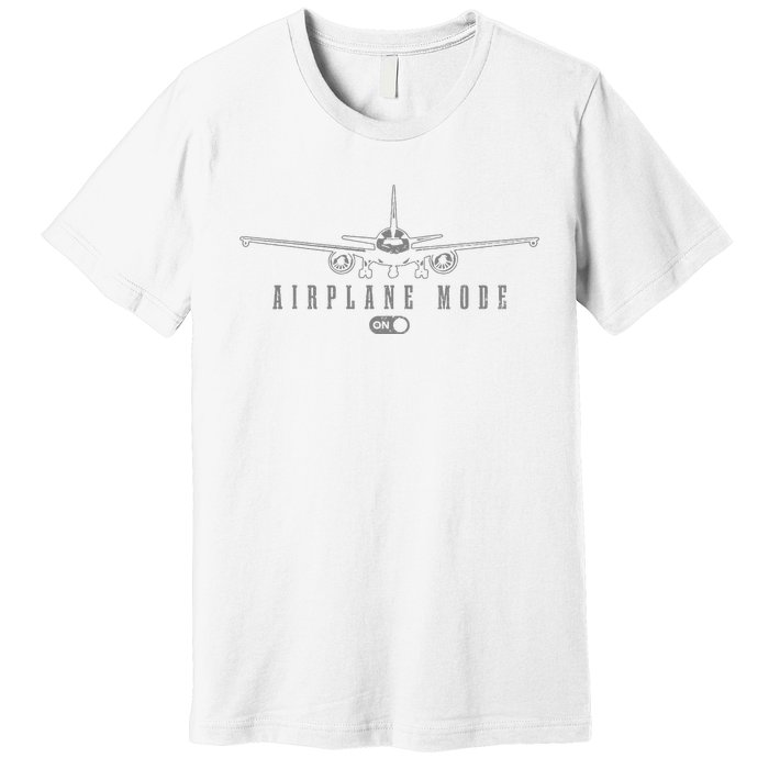 Airplane Mode Funny Pilot Aviation Premium T-Shirt