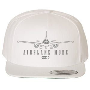 Airplane Mode Funny Pilot Aviation Wool Snapback Cap