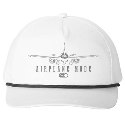 Airplane Mode Funny Pilot Aviation Snapback Five-Panel Rope Hat