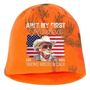 Aint My First Rodeo Taking America Back Donald Trump Usa 2024 Kati - Camo Knit Beanie