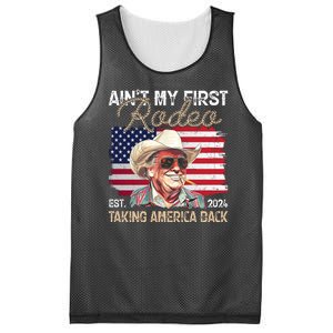 Aint My First Rodeo Taking America Back Donald Trump Usa 2024 Mesh Reversible Basketball Jersey Tank