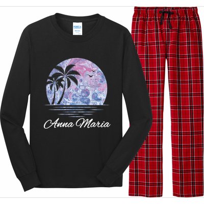 Anna Maria Florida Vacation Beach Island Family Group Gift Cool Gift Long Sleeve Pajama Set