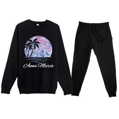 Anna Maria Florida Vacation Beach Island Family Group Gift Cool Gift Premium Crewneck Sweatsuit Set