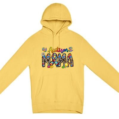 Autism Mama Funny Gift Premium Pullover Hoodie