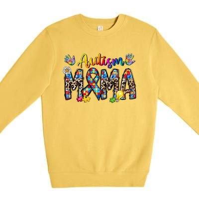 Autism Mama Funny Gift Premium Crewneck Sweatshirt