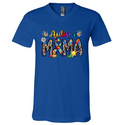 Autism Mama Funny Gift V-Neck T-Shirt