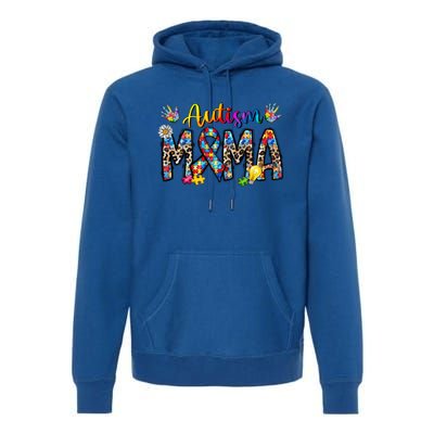 Autism Mama Funny Gift Premium Hoodie