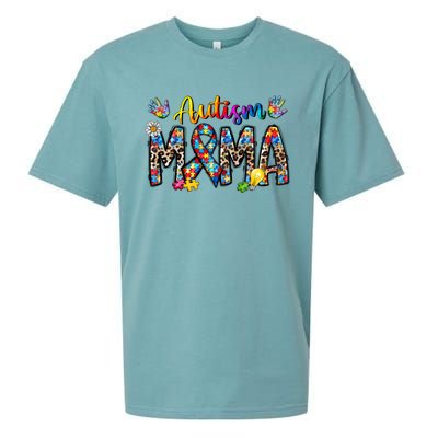 Autism Mama Funny Gift Sueded Cloud Jersey T-Shirt