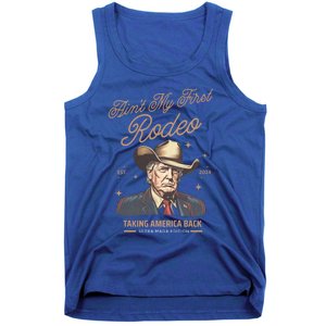 AinT My First Rodeo Trump Cow Taking America Back Gift Tank Top