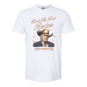 AinT My First Rodeo Trump Cow Taking America Back Gift Softstyle CVC T-Shirt