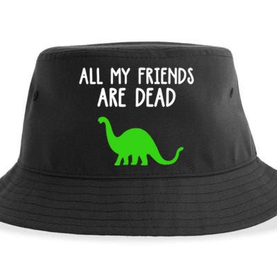 All My Friends Are Dead Dinosaur Sustainable Bucket Hat