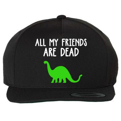 All My Friends Are Dead Dinosaur Wool Snapback Cap