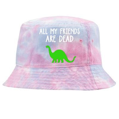 All My Friends Are Dead Dinosaur Tie-Dyed Bucket Hat