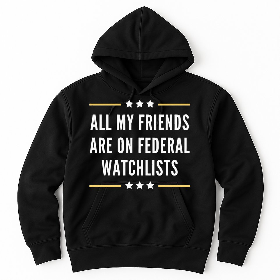 All My Friends Are On Federal Watchlists Hoodie