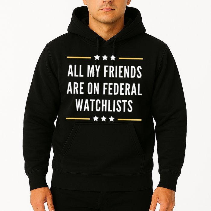 All My Friends Are On Federal Watchlists Hoodie