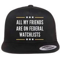 All My Friends Are On Federal Watchlists Flat Bill Trucker Hat