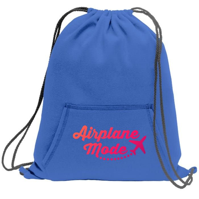 Airplane Mode For Adventurer Wanderlust Backpacker Funny Gift Sweatshirt Cinch Pack Bag