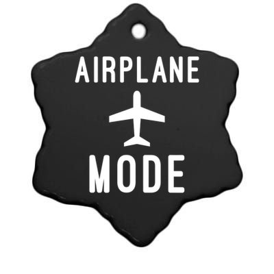 Airplane Mode Funny Vacation Airport Traveling Airplane Mode Gift Ceramic Star Ornament