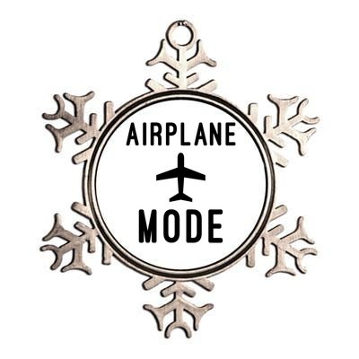 Airplane Mode Funny Vacation Airport Traveling Airplane Mode Gift Metallic Star Ornament