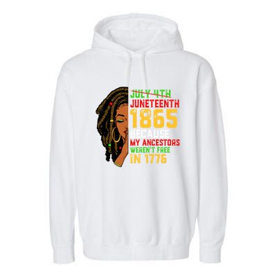 Africa Map Freegiftish Since 1865 Juneteenth Black History Cool Gift Garment-Dyed Fleece Hoodie